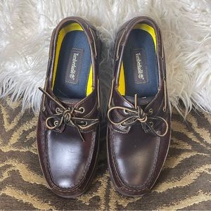 Men’s Timberland Brown Leather Classic Boat Shoes Size 9M